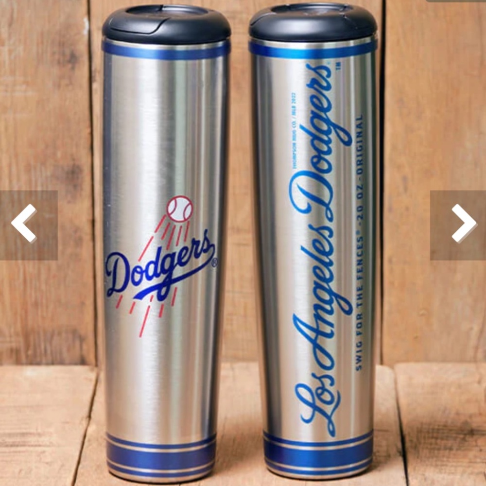 NWOT Dugout Los Angeles Dodgers Stainless Steel Metal Baseball Bat Mug